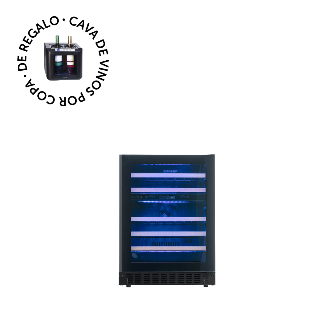CAVA GLASS DOOR EDITION PARA 46 BOTELLAS - DOBLE TEMPERATURA