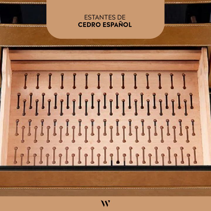 Humidor de Lujo para 250 Cigarros de Cuero Elegante
