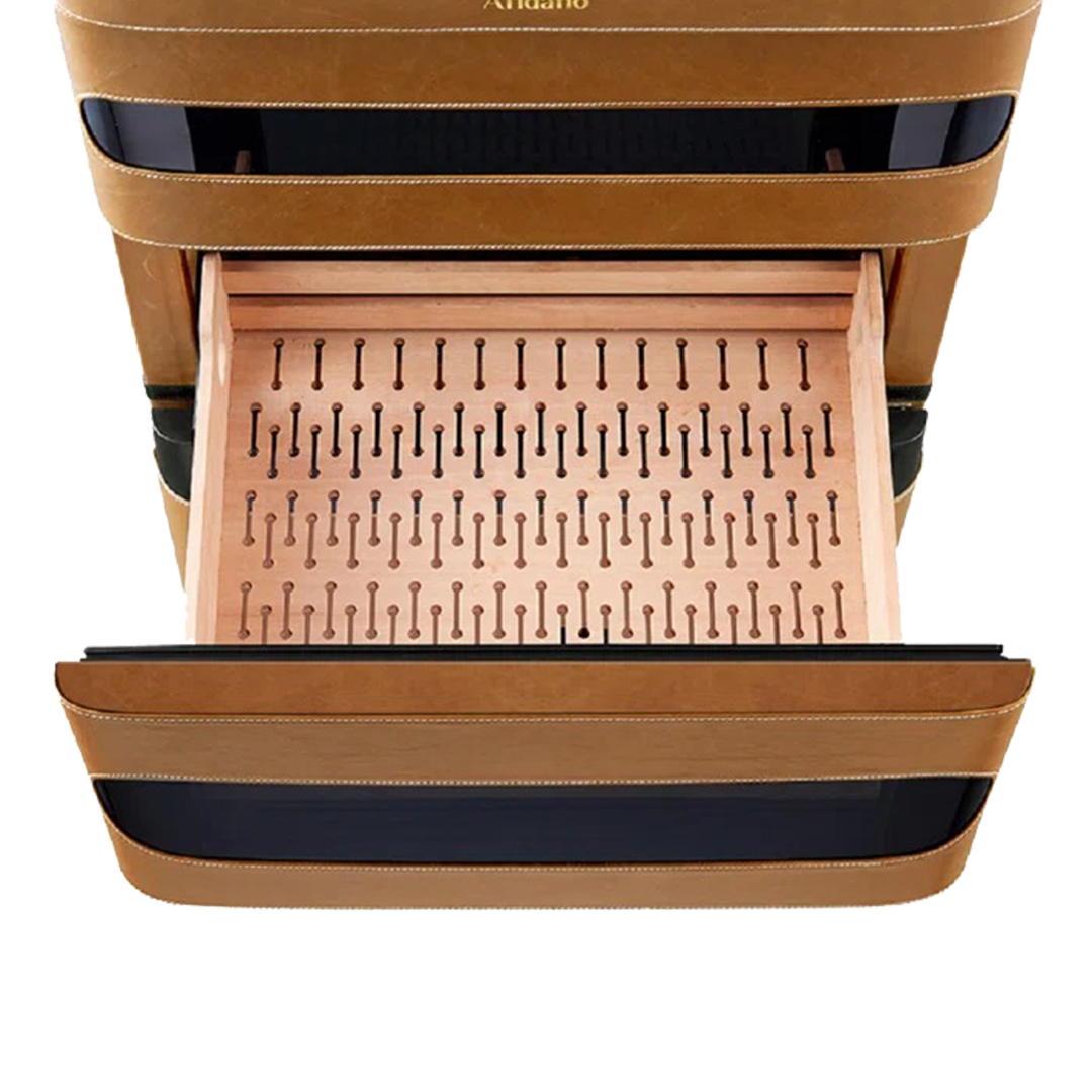 Humidor de Lujo para 1200 Cigarros de Cuero Elegante