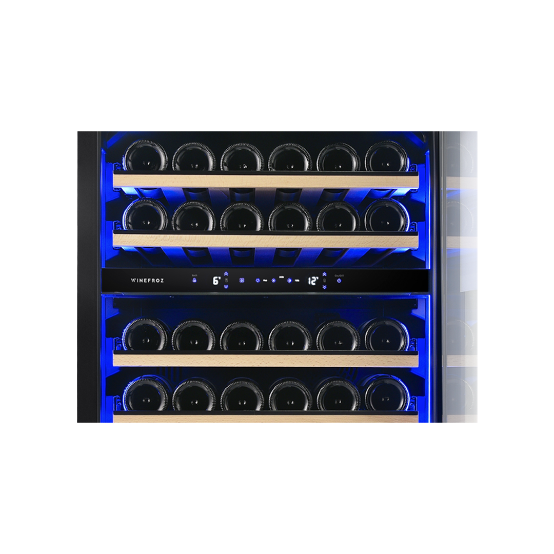 CAVA PANELABLE ~ BUILT IN EDITION ~ PARA 39 BOTELLAS ~ DOBLE TEMPERATURA