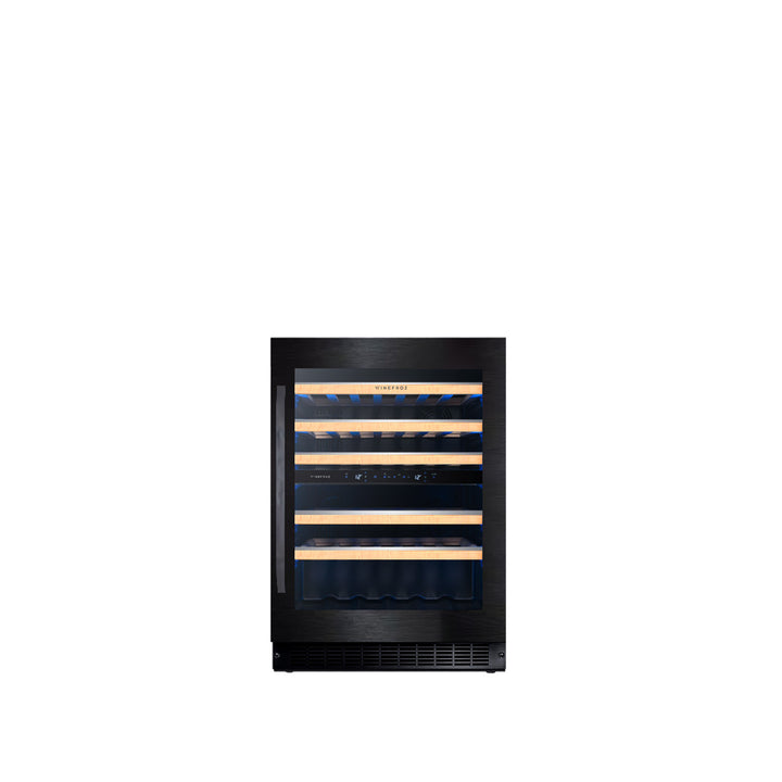 CAVA LUXURY EDITION ACERO INOXIDABLE NEGRO PARA 46 BOTELLAS - DOBLE TEMPERATURA