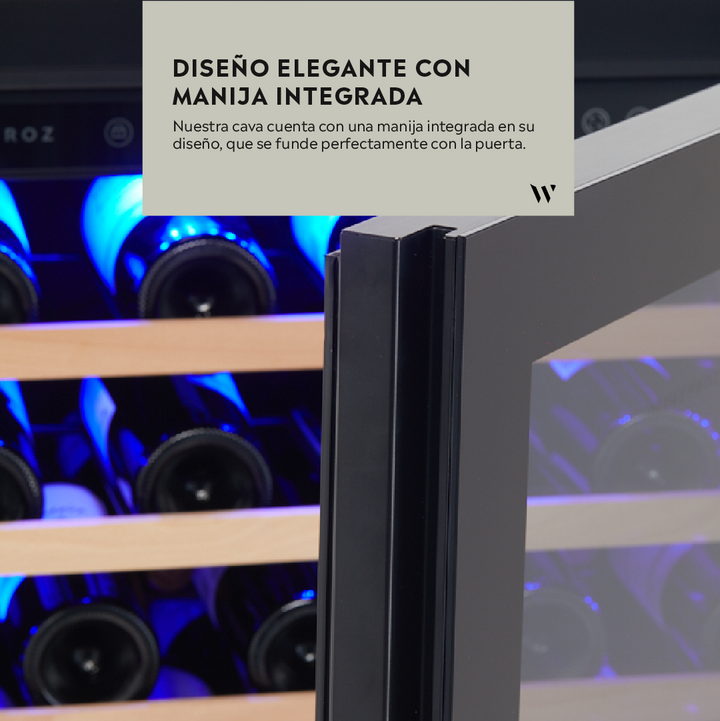 CAVA GLASS DOOR EDITION PARA 166 BOTELLAS - SIMPLE TEMPERATURA