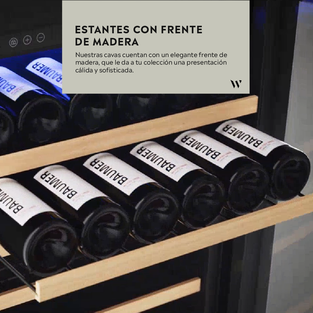 CAVA GLASS DOOR EDITION PARA 166 BOTELLAS - SIMPLE TEMPERATURA