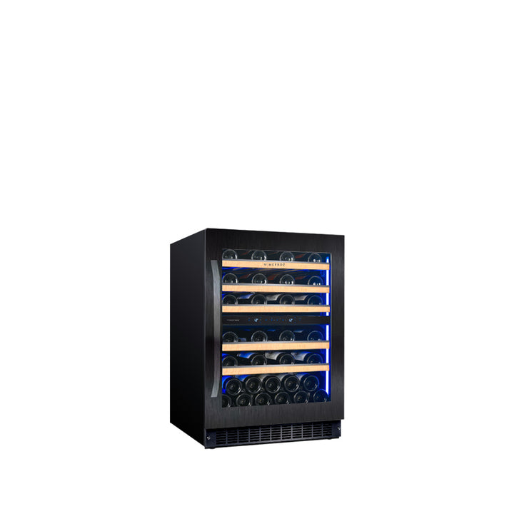 CAVA LUXURY EDITION ACERO INOXIDABLE NEGRO PARA 46 BOTELLAS - DOBLE TEMPERATURA