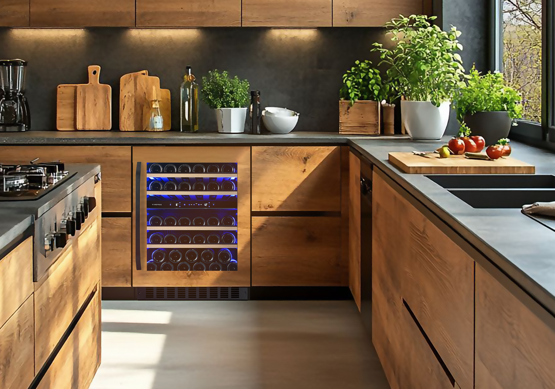 CAVA PANELABLE ~ BUILT IN EDITION ~ PARA 39 BOTELLAS ~ DOBLE TEMPERATURA