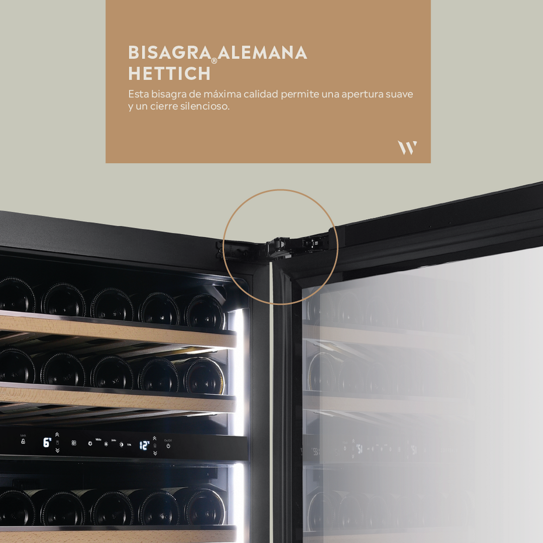 CAVA PANELABLE ~ BUILT IN EDITION ~ PARA 39 BOTELLAS ~ DOBLE TEMPERATURA