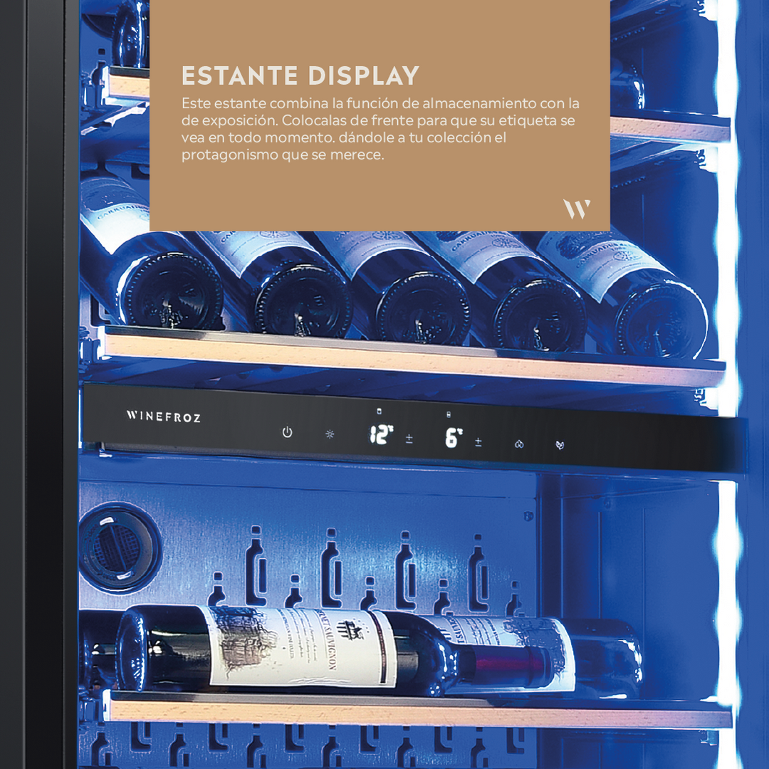 CAVA PANELABLE ~ BUILT IN EDITION ~ PARA 71 BOTELLAS ~ TRIPLE TEMPERATURA
