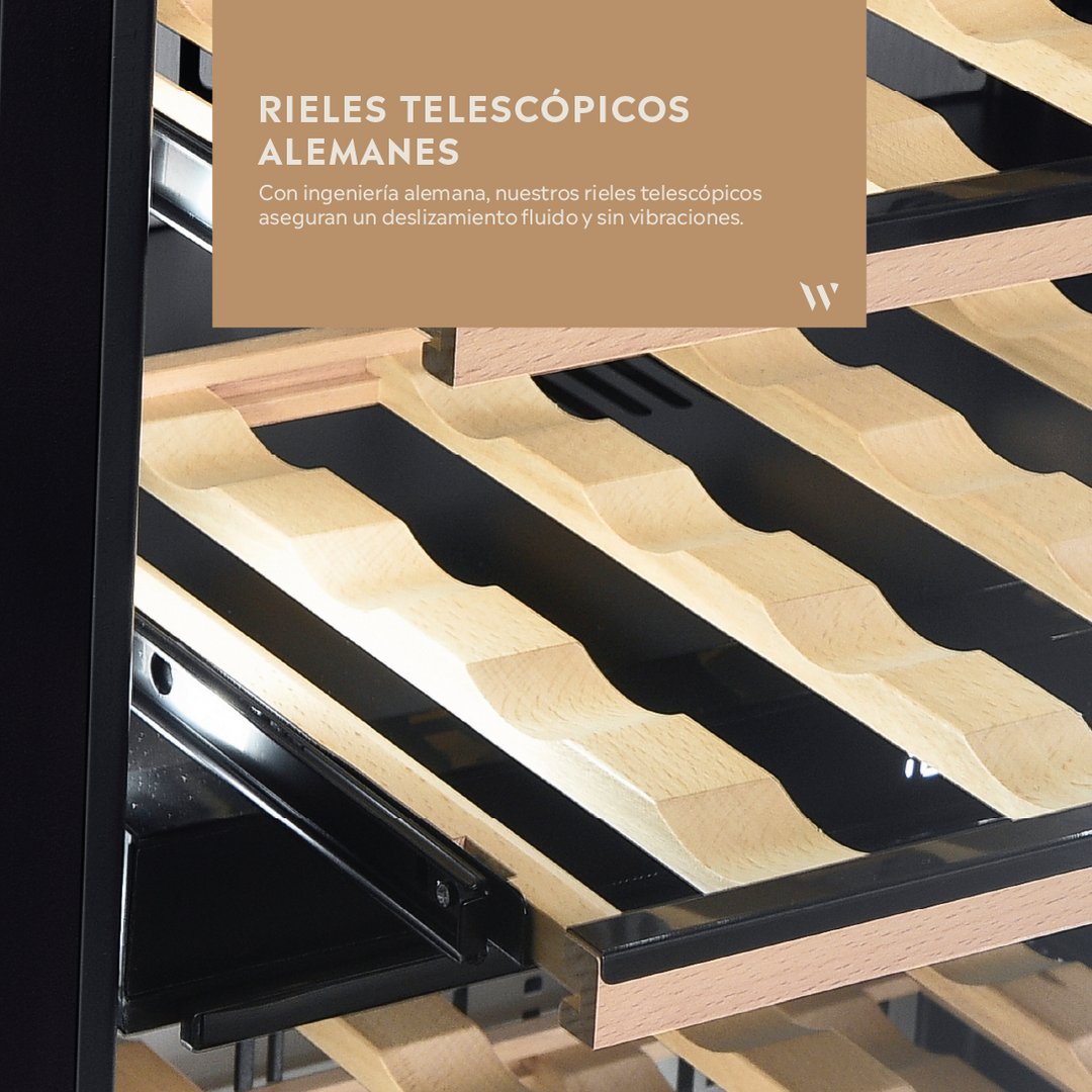 CAVA PANELABLE ~ BUILT IN EDITION ~ PARA 71 BOTELLAS ~ TRIPLE TEMPERATURA