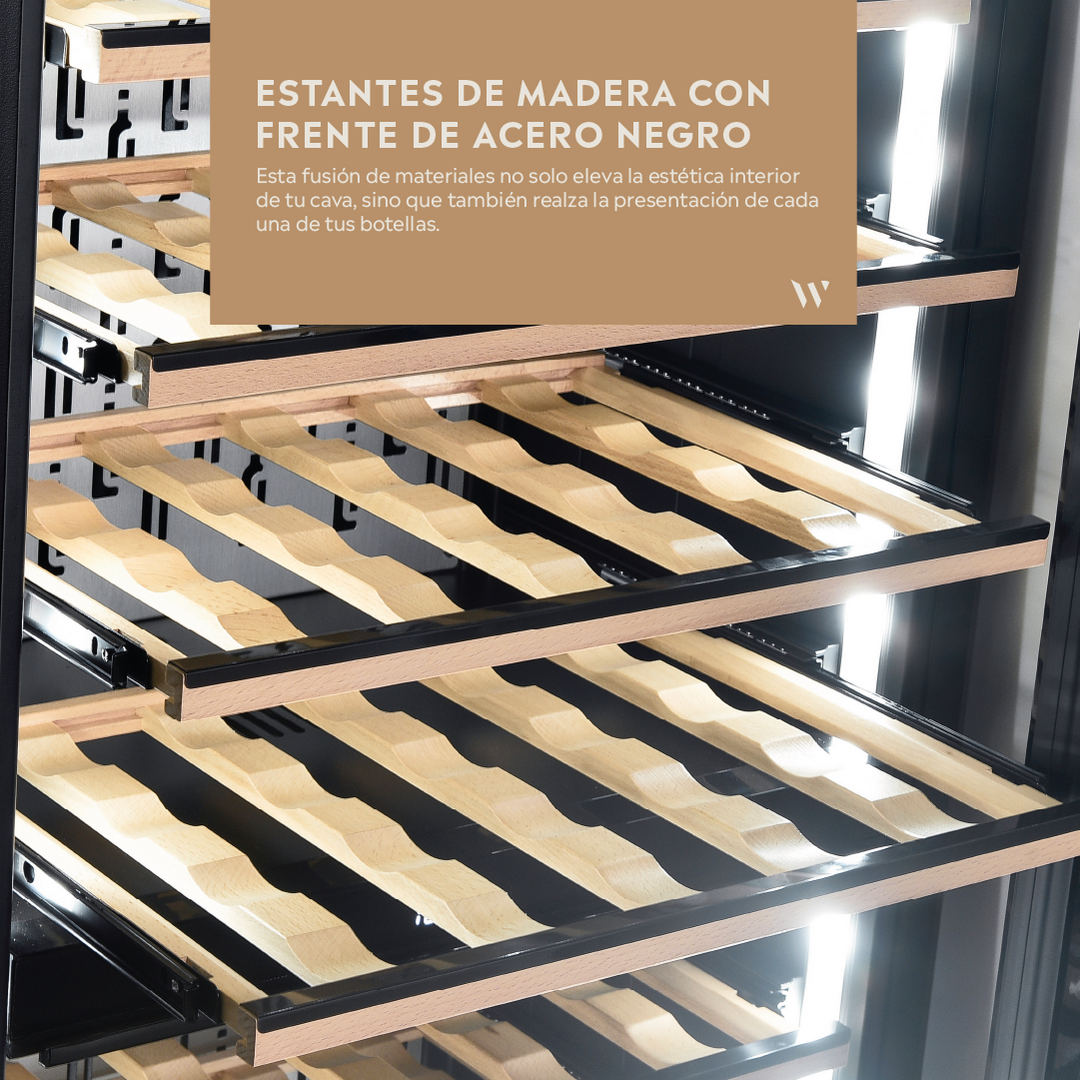 CAVA PANELABLE ~ BUILT IN EDITION ~ PARA 71 BOTELLAS ~ TRIPLE TEMPERATURA