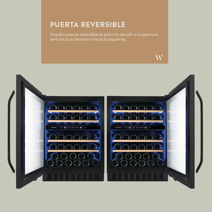 CAVA PANELABLE ~ BUILT IN EDITION ~ PARA 39 BOTELLAS ~ DOBLE TEMPERATURA