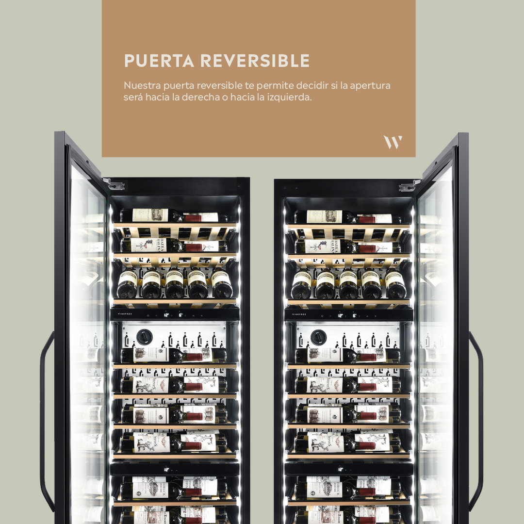 CAVA PANELABLE ~ BUILT IN EDITION ~ PARA 71 BOTELLAS ~ TRIPLE TEMPERATURA