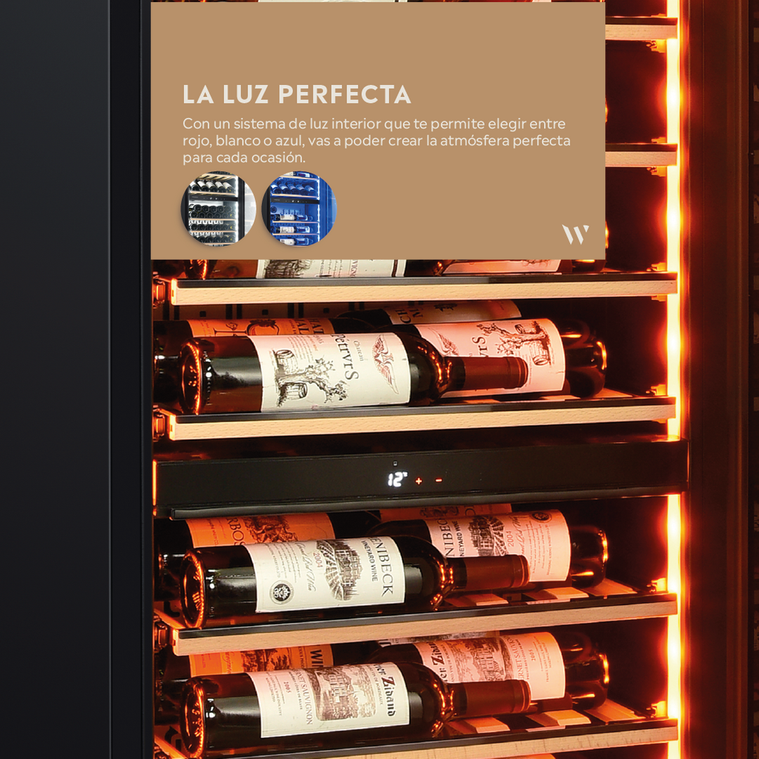 CAVA PANELABLE ~ BUILT IN EDITION ~ PARA 71 BOTELLAS ~ TRIPLE TEMPERATURA
