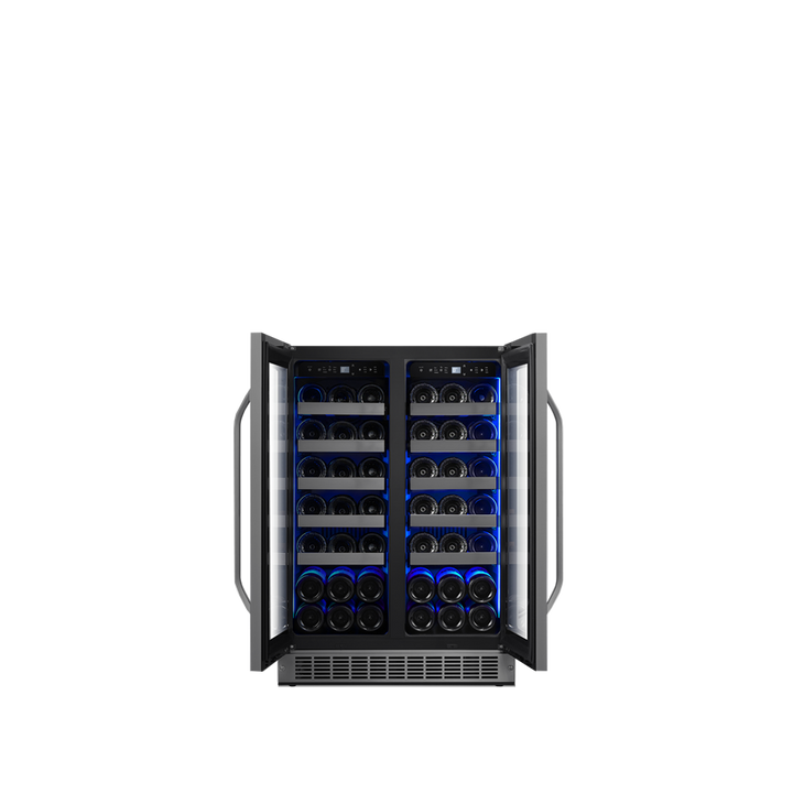 VENTA ANTICIPADA ~ CAVA WIFI LUXURY EDITION ACERO INOXIDABLE NEGRO PARA 42 BOTELLAS  - DOBLE TEMPERATURA