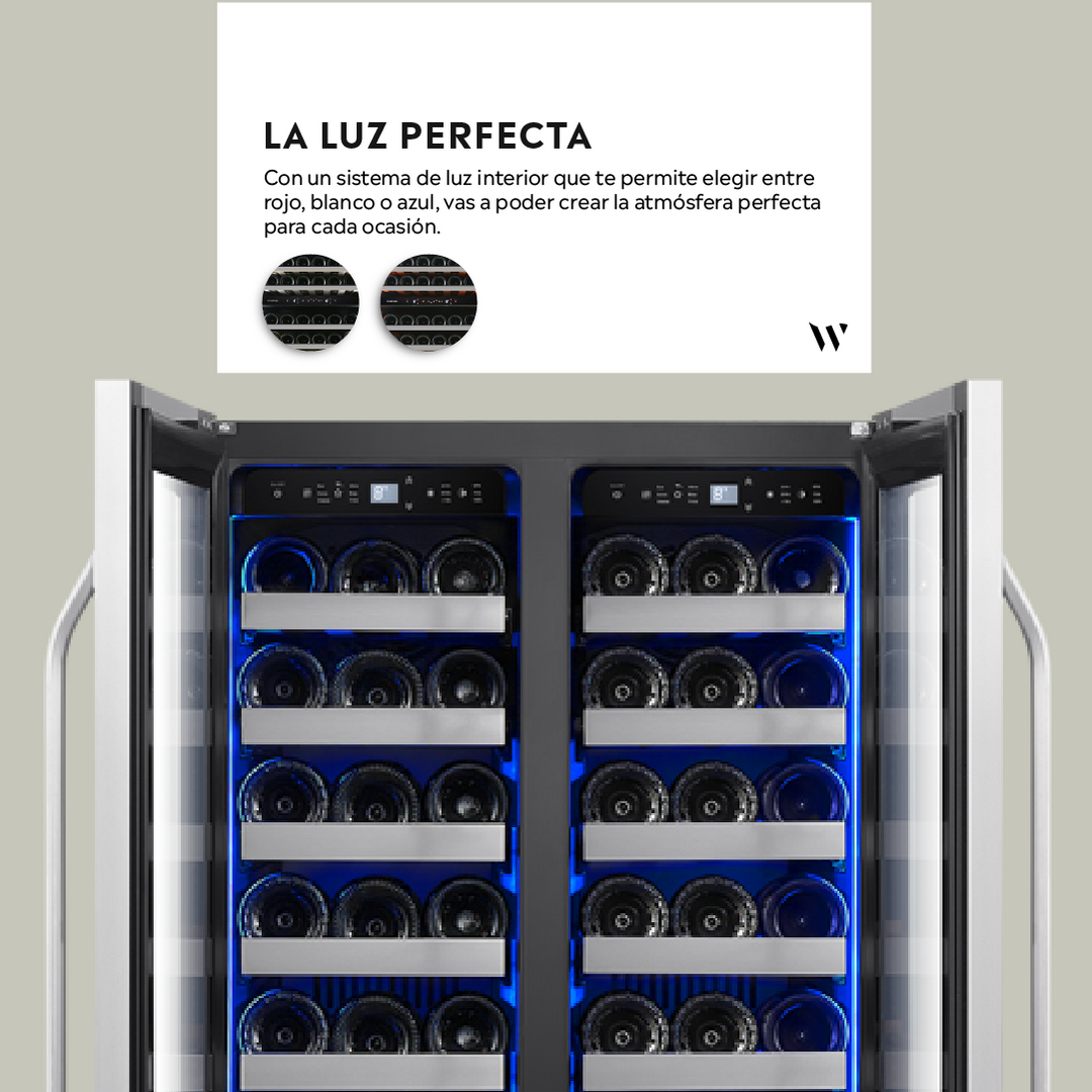 CAVA WIFI LUXURY EDITION PARA 42 BOTELLAS - DOBLE TEMPERATURA