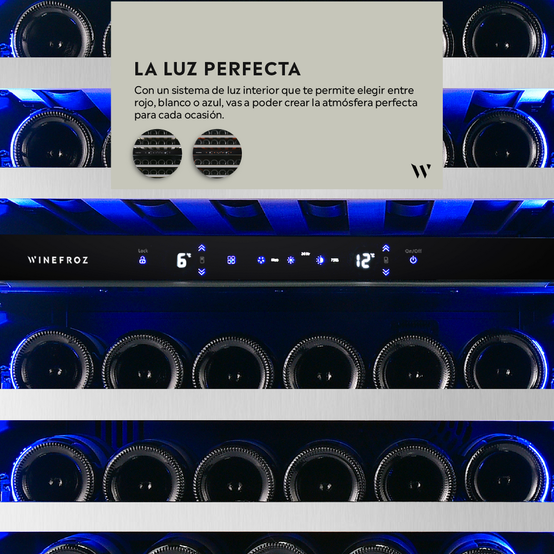 CAVA WIFI LUXURY EDITION PARA 128 BOTELLAS - DOBLE TEMPERATURA