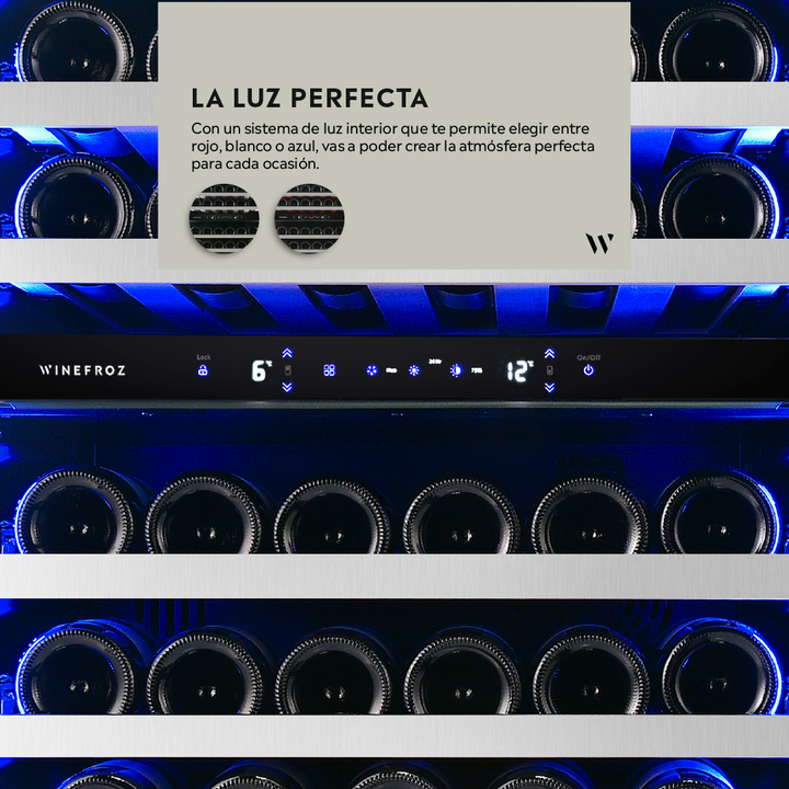 CAVA WIFI LUXURY EDITION PARA 128 BOTELLAS - DOBLE TEMPERATURA