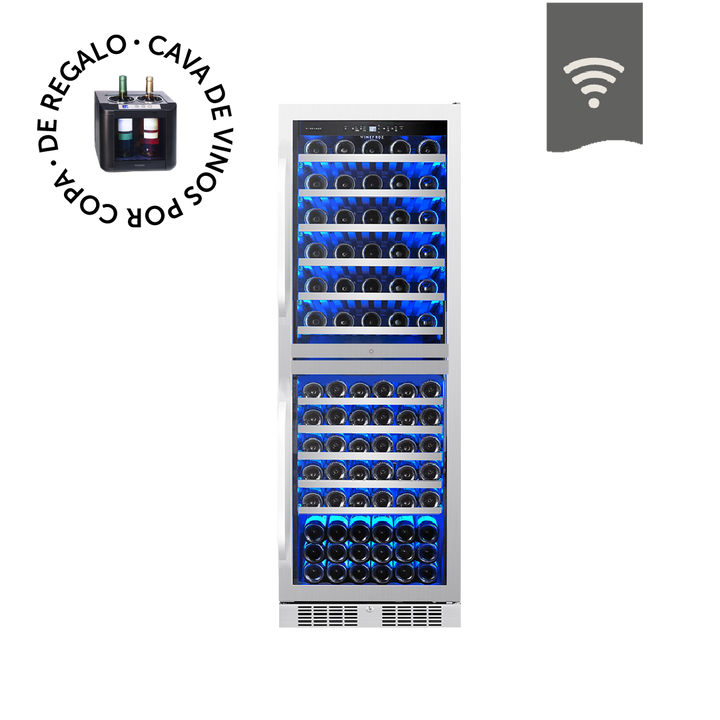 CAVA WIFI LUXURY EDITION PARA 128 BOTELLAS - DOBLE TEMPERATURA